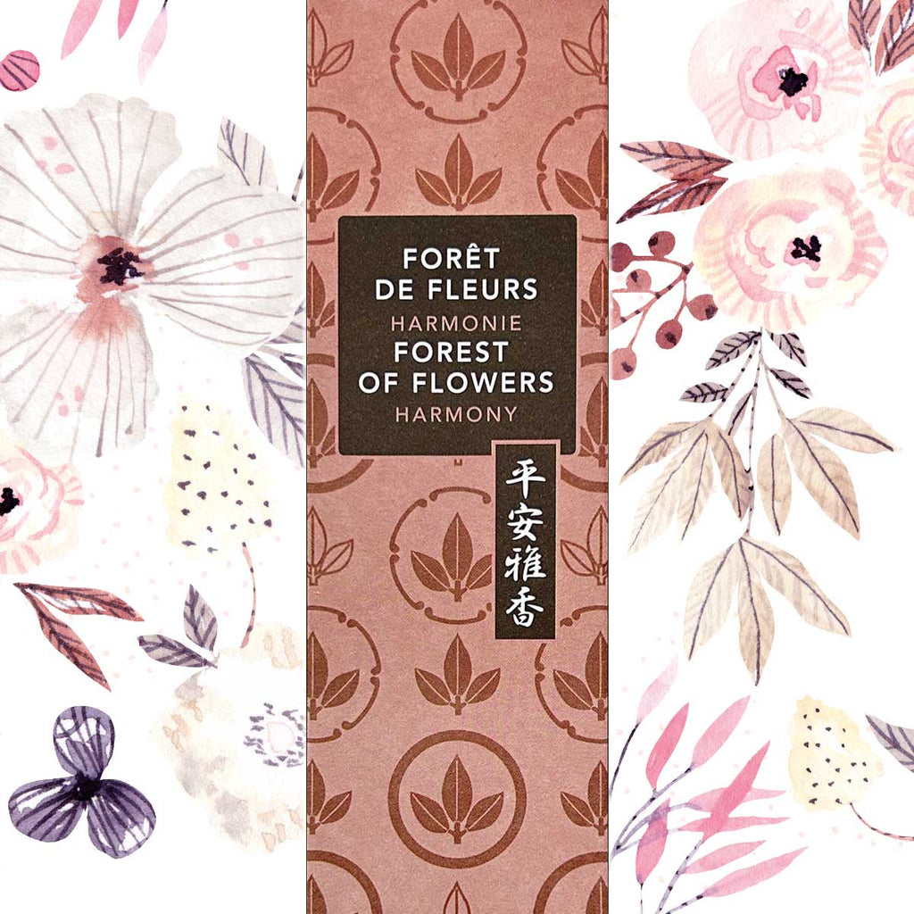 Japanische Räucherstäbchen-Set 'Blumen' – Lavendel, Rose, Jasmin, 150 Stück Mit Halter