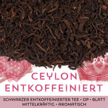Schwarzer Tee Ceylon entkoffeiniert
