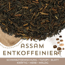 Schwarzer Tee Assam entkoffeiniert