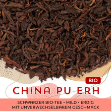 Schwarzer Tee China Pu Erh Bio