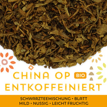 Schwarzer Tee China OP entkoffeiniert Bio