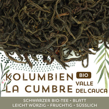 Schwarzer Tee La Cumbre Valle del Cauca Black Emerald Bio
