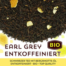 Schwarzer Tee Earl Grey entkoffeiniert Bio